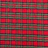 Tassalled Red Plaid Fabric 100% Cotton for Festive Christmas Decorations