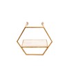 Sagebrook Home Set of 3 Hexagon Shaped Wall Shelves -