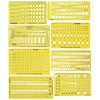 Traceease 8 Pieces Lot Jewelry Designing Template Drafting Tools for