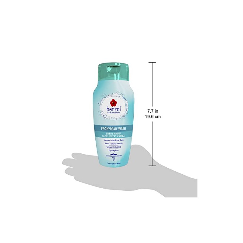 Benzal Wash Jabón Íntimo Femenino Prohydrate Limpia Hidrata 240ml