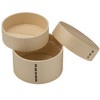 Nagao FH13W Bentwappa Hitsu-style 2-Tier Lunch Box, Natural