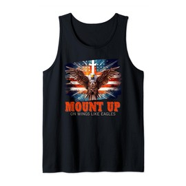 Christian Mount On Wings Eagle Flag Cross Jesus for Men Tank Top