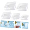 NOLITOY 5 Pcs Transparent Plastic Jewelry Storage Box for Necklaces