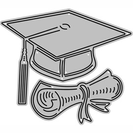 1 Pcs New Happy Graduation Hat Metal Cutting Dies,Christmas Die Cuts,DIY Scrapbooking Artist Cutting Dies Stencil Template Molds for DIY Card Making Embossing Photo Decorative