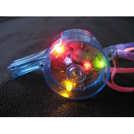 Glowmania Multicolour Whistle Necklace, Unisex, Yellow Gold, Modern, Casual, Flashy Accessory Lovers