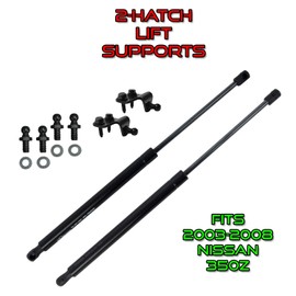Rugged TUFF Rear Liftgate Trunk Hatch Lift Supports Compatible With 2003-2008 Nissan 350z Extended 15", Compressed 10" Lid RT591022 4194 SG325022 Qty 2