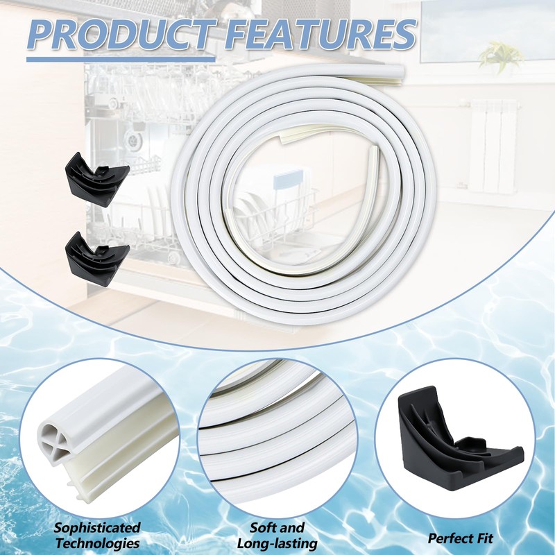 【UPGRADED】WD08X10057 Dishwasher Door Gasket Seal Kit by Cenipar Compatible with