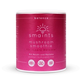 smaints Mushroom Smoothie Powder - Balance Fruit Powder with Reishi, Maitake, Rose Root, Maca, Shatavari, Inulin etc.