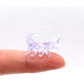 Sansukjai Scorpion Micro Tiny Hand Blown Glass Art Figurines Animals Collectible Gift Home Décor (Purple)