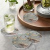 HAOCOO Drink Round Coasters with Holder (Set of 6), Absorbent