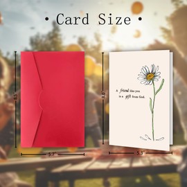 FSSDAS Birthday Card for Friend, Best Friend Birthday Gifts for Men Women BFF Sister, Exquisite Greetings Bday Card for Friends, Friendship Card