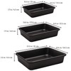 Kazozobi 3-Pack Roasting Pan Set, Nonstick Baking Tray Set, Rectangular