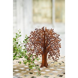 Bornhöft Metal Rust Garden Decoration Patina Rusty Garden Rust Decoration Tree of Life Table Decoration Rust Look (Small Tree)