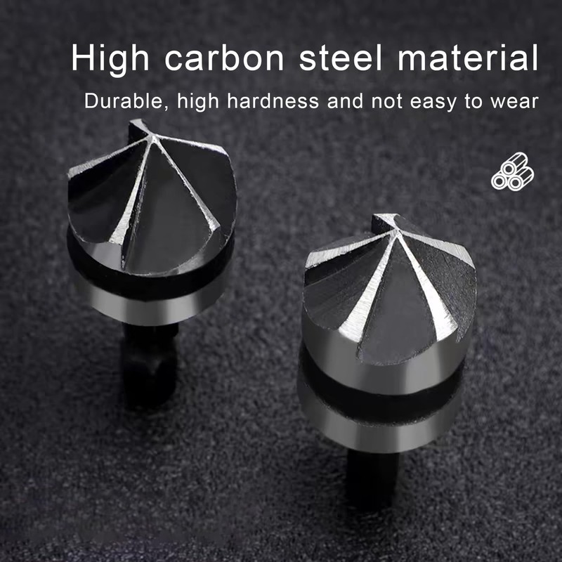 3 Pcs Countersink Drill Bit,Set Counter SinkBits Wood Countersunk Chamfer