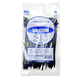 SG-150W Binding Band, Durable, Made in Japan, Professional Specifications, SG Thailand, Outdoor, Weatherproof, Heat-resistant Type (Length 5.9 inches (150 mm)