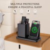 Multi-Functional Vegan Leather Desk Organizer with Wireless Charger