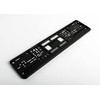 Standard Black Euro License Plate Holder - Universal Mounting Frame/Bracket