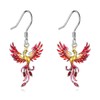 Phoenix Earrings for Women 925 Sterling Silver Red Phoenix Dangle Earrings Animal Jewelry Gifts