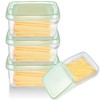 Uiifan 3 Pcs Sliced Cheese Container for Fridge Cheese Slice
