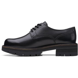 Clarks - Womens Orianna Derby Shoes, Color Black, Size: 7.5 M US