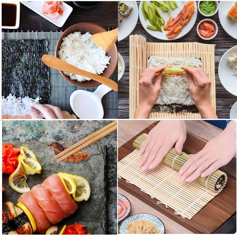 10pcs Sushi Making Kit with Sushi Rolling Mat, Complete DIY