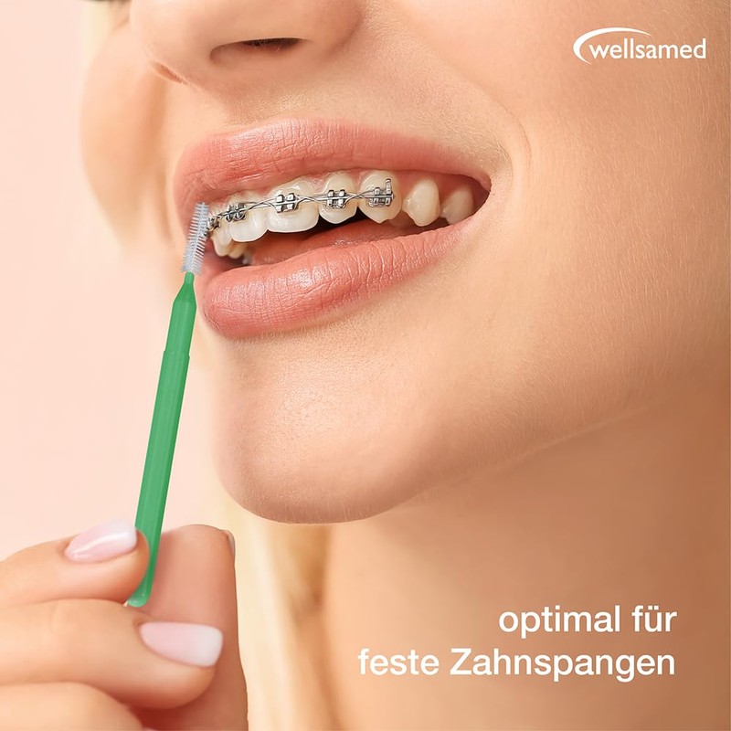 wellsamed MiniPik Interdental Brushes, ISO 6 1.0 mm, Brush Size: