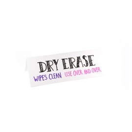 Dry Erase Name Tent Table Cards 8.5" x 3" (30 Pack) Reusable Name Cards, Classroom Name Tags, Wedding Guest Name Tents