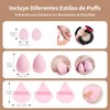 Maange Brochas Maquillaje Profesional Bolsa Esponjas Limpiador Set Kabuki Sintético