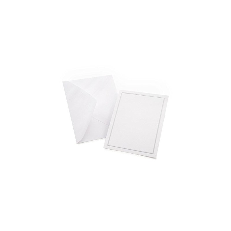 Gartner Studios Silver Foil Border All Purpose Cards with Envelopes,