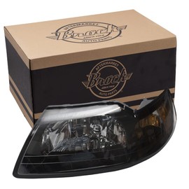 Brock Replacement Drivers Halogen Headlight Assembly Compatible with 2001-2004 Mustang 3R3Z 13008 DA