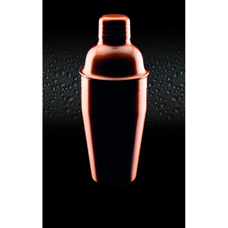 BarCraft Copper Effect Cocktail Shaker with Strainer in Gift Box,