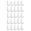 Savagrow 25Pcs Small Pegboard Hooks White Study Peg Hooks U