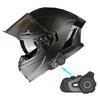 1Storm Motorcycle Full Face Helmet Dual Lens/Sun Visor Matt Black