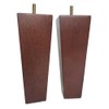 Leg Daddy 7" Walnut Finished Tapered Pyramid Sofa Leg, Set