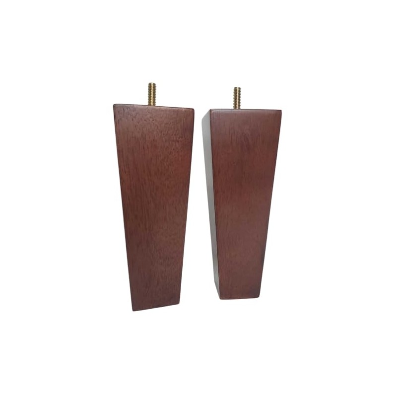 Leg Daddy 7" Walnut Finished Tapered Pyramid Sofa Leg, Set