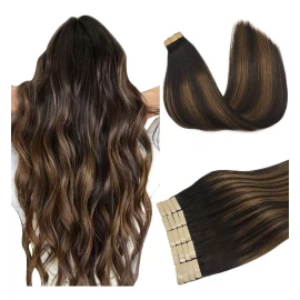 Doores Extensiones Cabello Humano 50gr 14in Balayage Marrón Oscuro