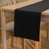 Encasa Homes table runner for 6 seater table, super black,
