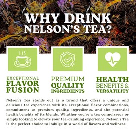 Nelson's Tea Mango Passionfruit - Caffeine Free Herbal Black Loose Leaf Tea - Irresistable Blend of Black Tea, Dried Mango, Cornflowers, Marigold Petals, and Safflower - Fruit Tea Loose Leaf (Sample)