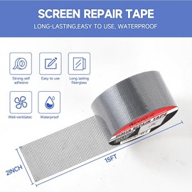 Window Screen Repair Kit Tape, 1Pc Window Screen Repair Tape Screen Door Repair Tape,Screen Door Repair Tape Window Screen Repair Tape Screen Mesh,Fiberglass Mesh Tape Window Screen Repair Tape,Grey