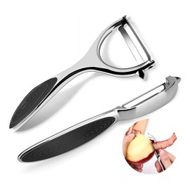 Jeswo 2 Pzs Pelador De Verduras Y Papas Y Frutas Acero Inoxidable