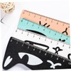 Operitacx Unique Wooden Cat Ruler 4pcs Set Precision Measuring Tool
