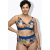 Ulla Popken Bikini con Fantasia a Quadri, Coppe morbide e