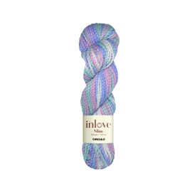Circulo Inlove Slim, 100% Brazilian Cotton, Yarn for Crochet & Knitting, Soft Baby Yarn, DK Weight #3 - Color 9490 - Carousel