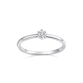 IMOLOVE Moissanite Solitaire Engagement Ring for Women, Women's Engagement Rings Moissanite Promise Rings D Color VVS1 Clarity Wedding band 925 Sterling Silver with 18K Gold Plated Size 8