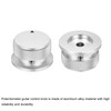 sourcing map 2 Pcs Aluminium Potentiometer Knobs, 1/4" (6mm) Universal