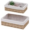 Sopsele Small Storage Baskets for Bathroom，Small Woven Basket With liner，Beige