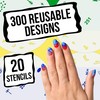 Custom Body Art Airbrush Nail Stencils - Design Series Set