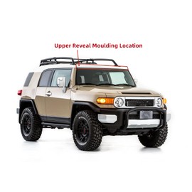 Front Windshield Molding White Color Top Pillar with Side Molding Compatible with Toyota FJ Cruiser 2007-2014 Models