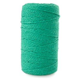 Craft County Decorative Wrapping Twine – Green Cotton (100M Tube)