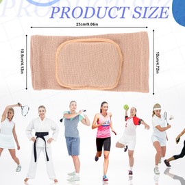 1 Pair Arm Brace Pads Elbow Protector Strap,Support Fitness Arm Protector Compression Arms Breathable Sleeve Wrap with Padded Soft Support Cushion for Men and Women(Skin color)